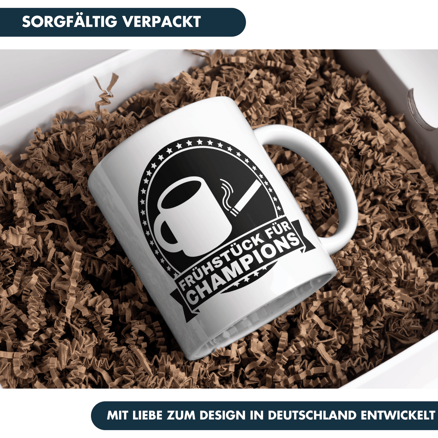 Frühstück Für Champions Kaffee Kippe Tasse