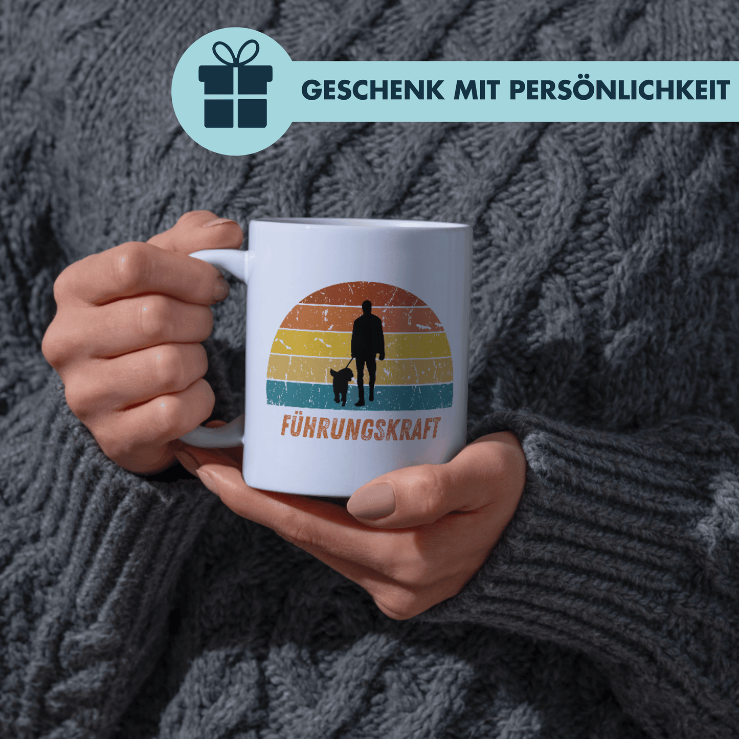 Führungskraft Hund Gassi Kaffee Tasse