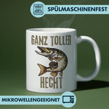 Ganz Toller Hecht Angler Kaffee Tasse