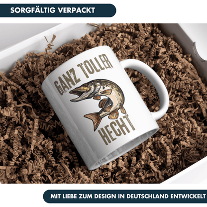 Ganz Toller Hecht Angler Kaffee Tasse
