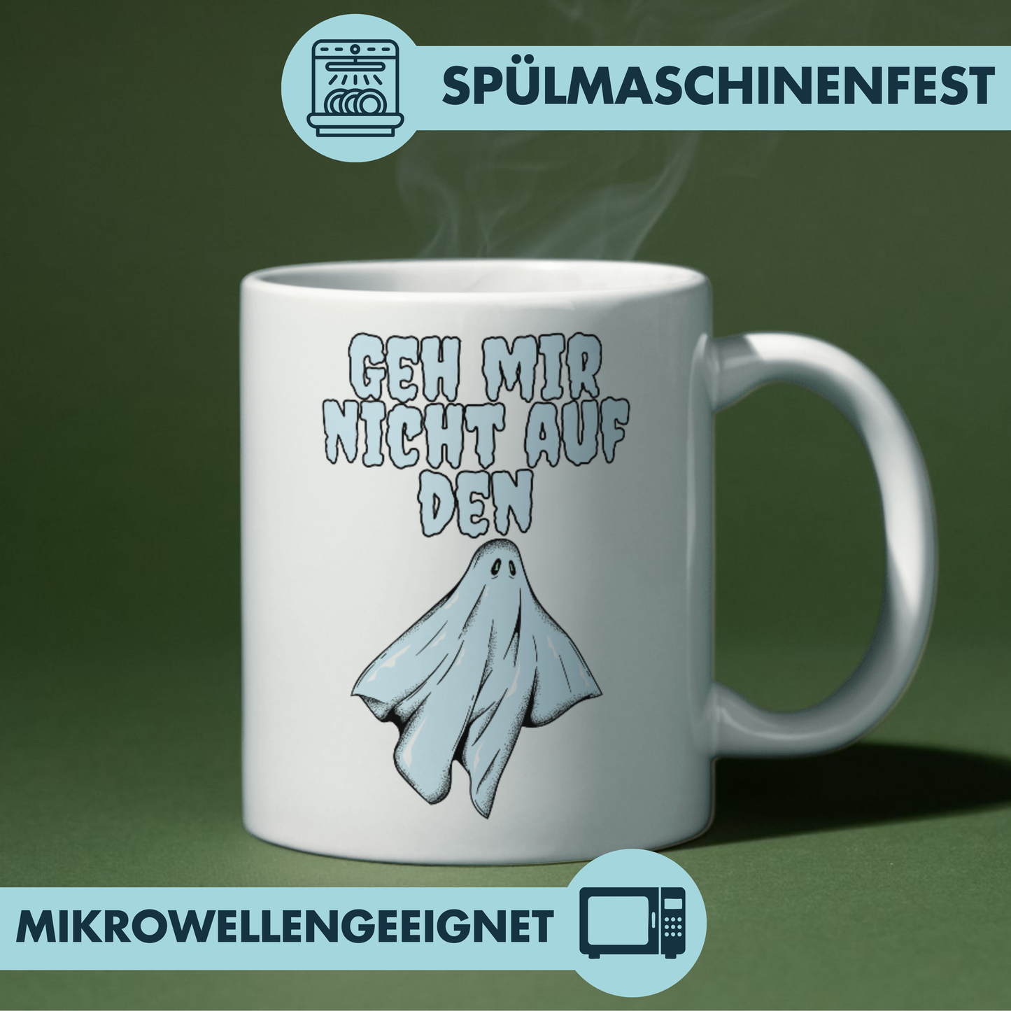 Geh Mir Nicht Auf Den Geist Wortspiel Kaffee Tasse