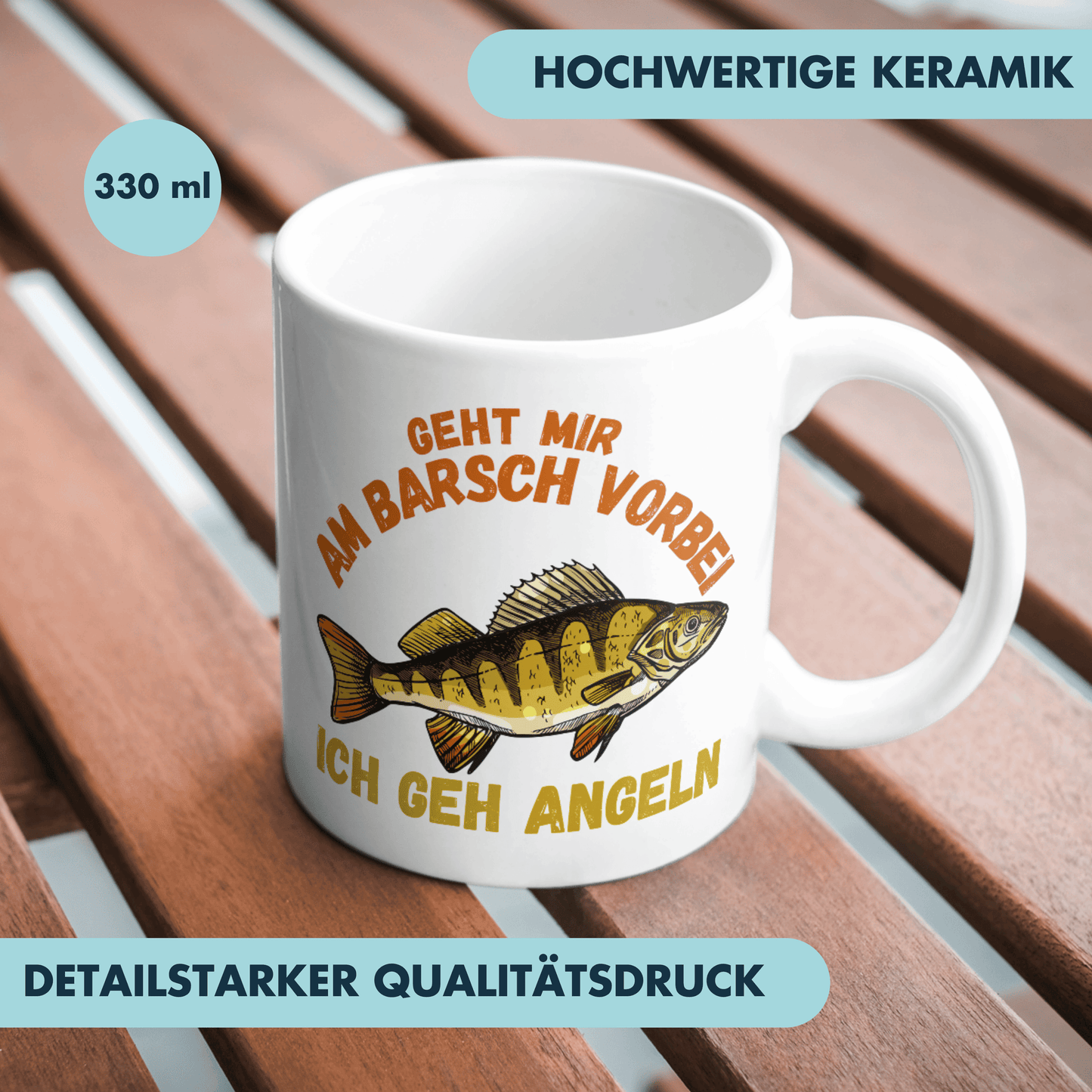 Geht Mir Am Barsch Vorbei Ich Geh Angeln Kaffee Tasse