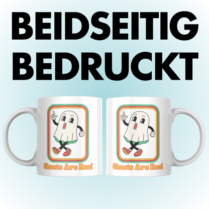 Ghosts Are Real Retro Cartoon Kaffee Tasse