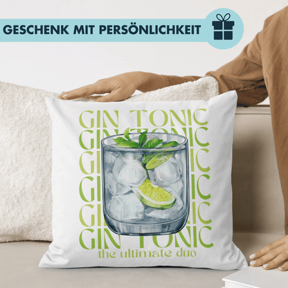 Gin Tonic The Ultimate Duo Cocktail Deko Kissen