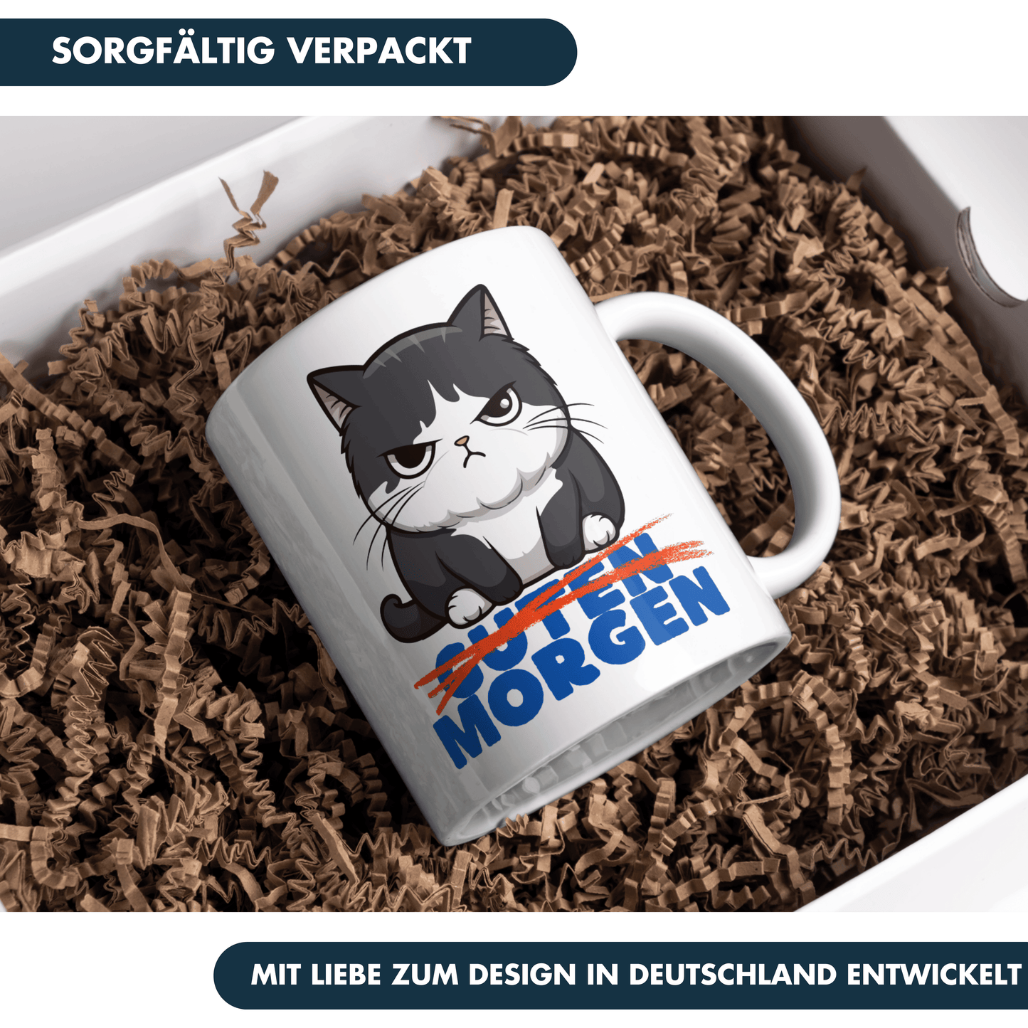 Guten Morgen Durchgestrichen Morgenmuffel Kaffee Tasse