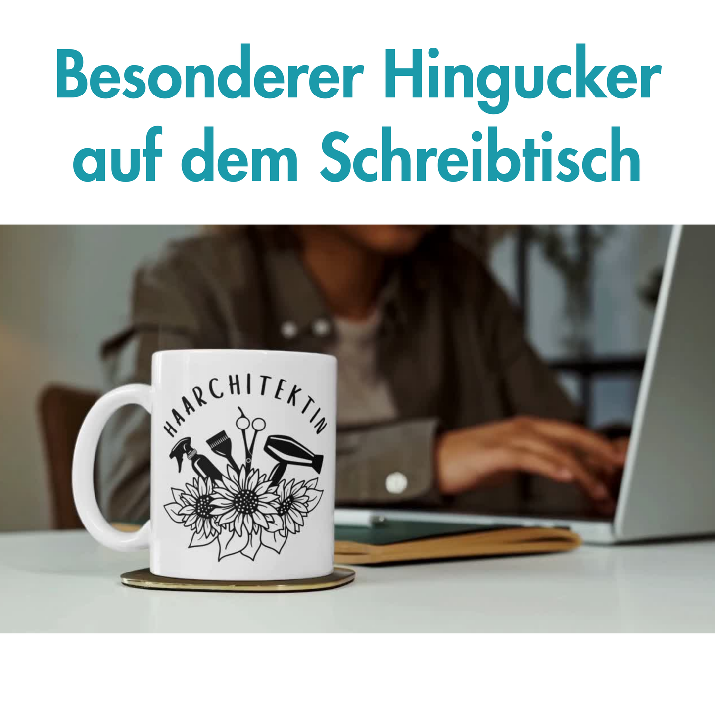 Haarchitektin Wortspiel Friseurin Frisörin Kaffee Tasse