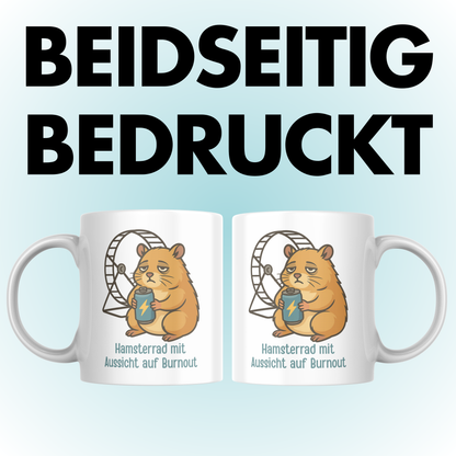 Hamsterrad Mit Aussicht Auf Burnout Kaffee Tasse