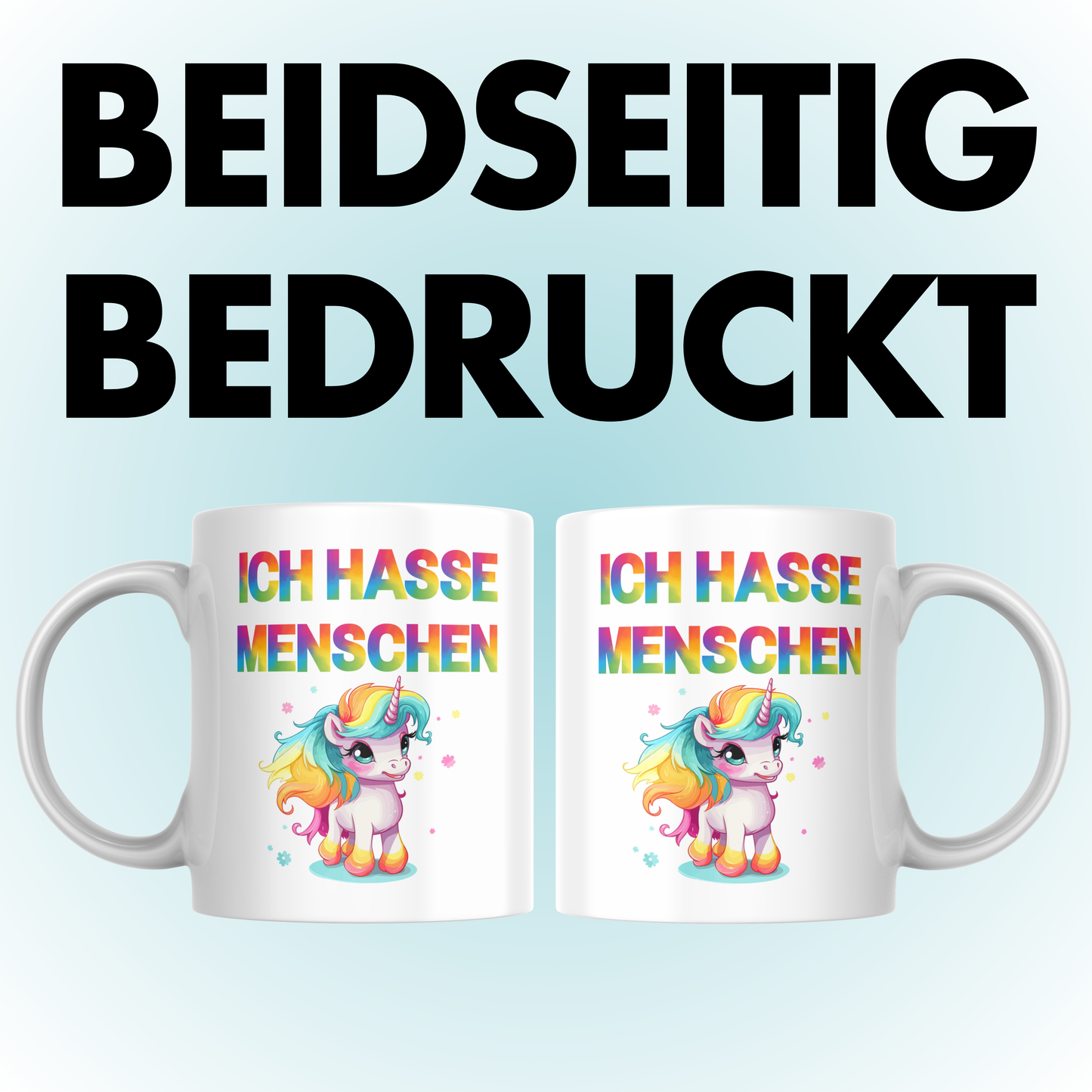 Ich Hasse Menschen Einhorn Menschenhass Kaffee Tasse