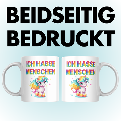 Ich Hasse Menschen Einhorn Menschenhass Kaffee Tasse