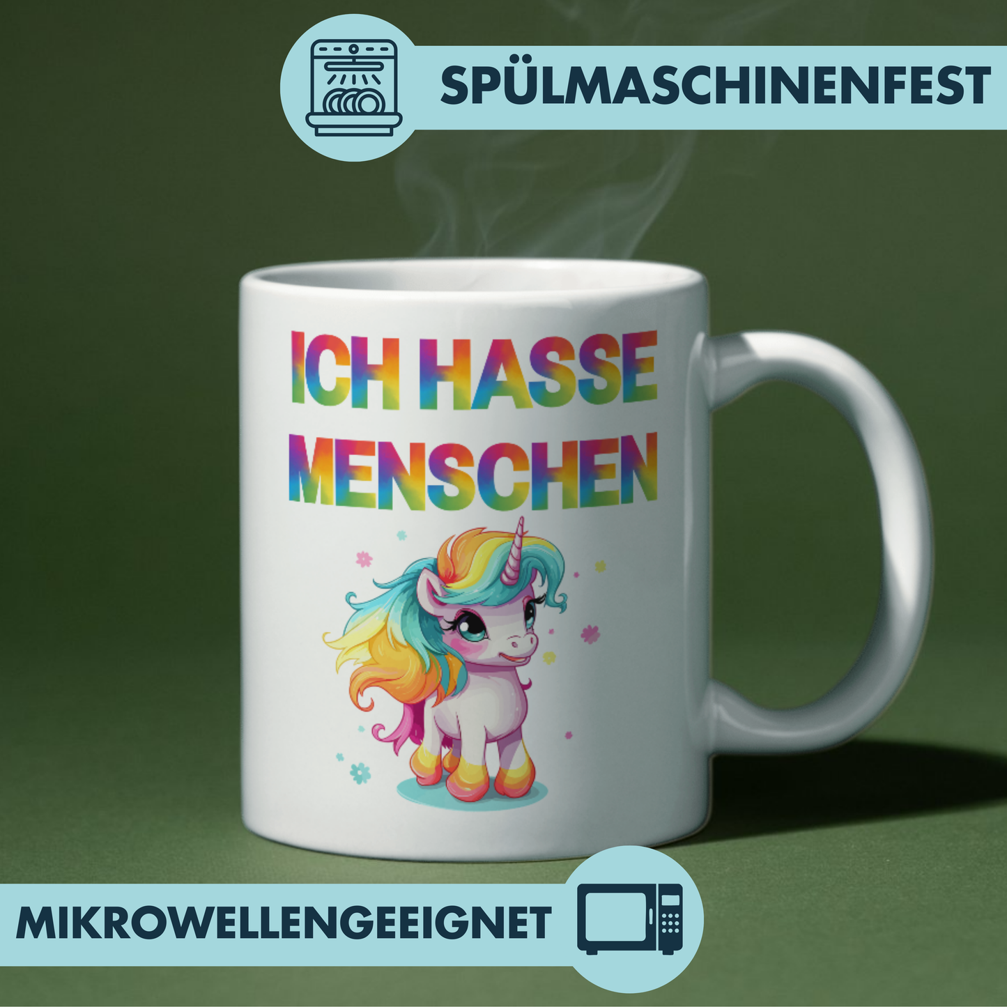 Ich Hasse Menschen Einhorn Menschenhass Kaffee Tasse