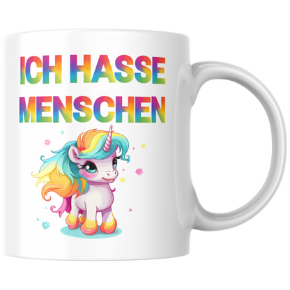 Ich Hasse Menschen Einhorn Menschenhass Kaffee Tasse