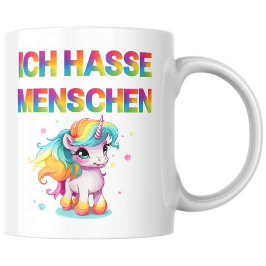 Ich Hasse Menschen Einhorn Menschenhass Kaffee Tasse