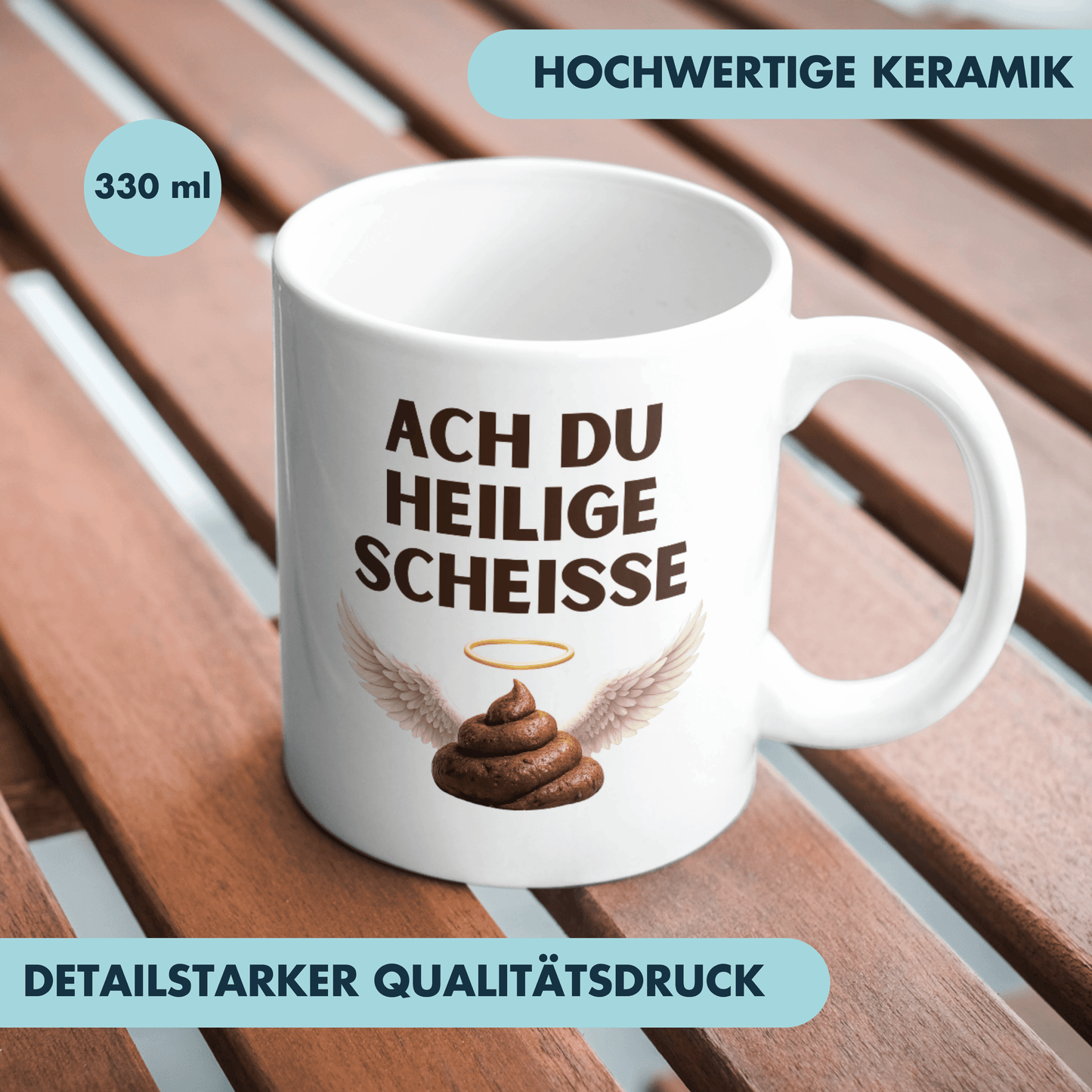 Ach Du Heilige Scheiße Wortspiel Kaffee Tasse