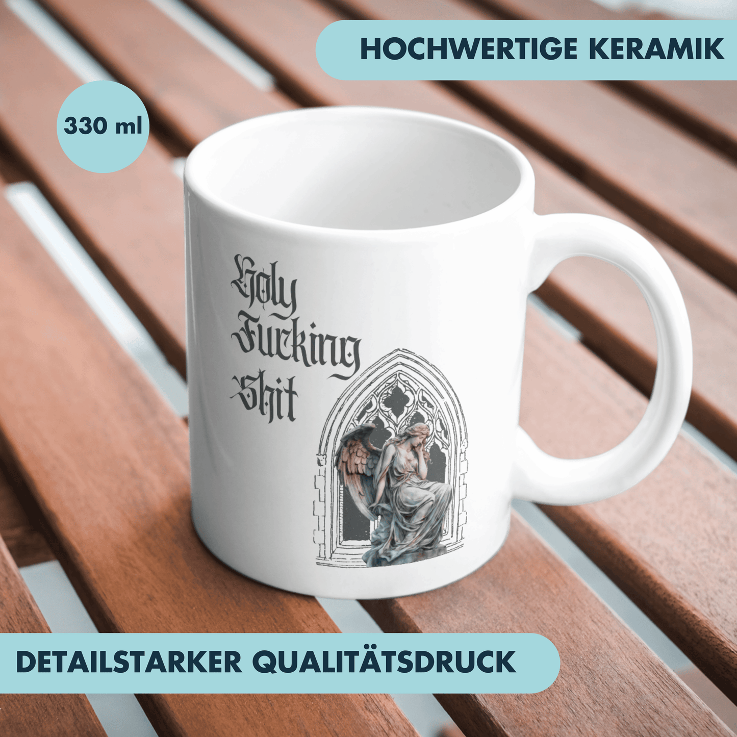 Holy Fucking Shit Engel Goth Kaffee Tasse