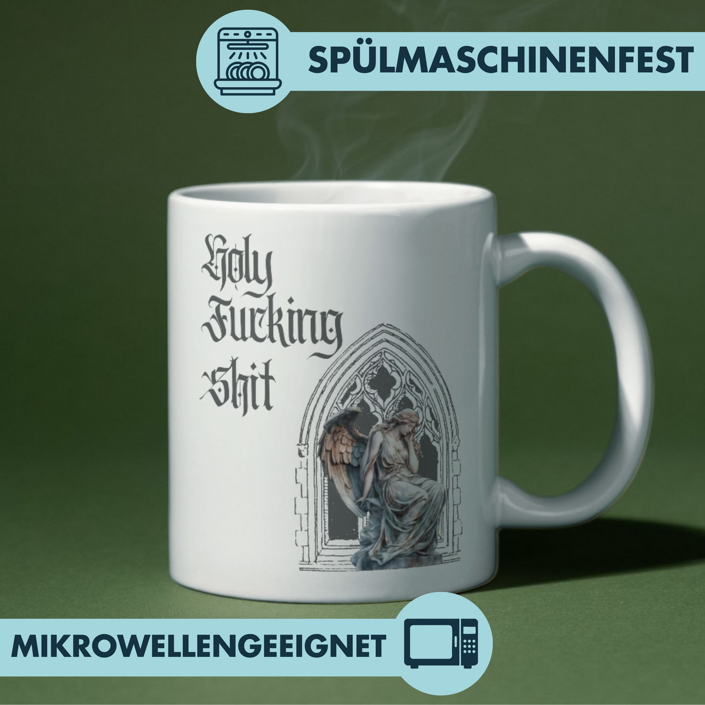Holy Fucking Shit Engel Goth Kaffee Tasse