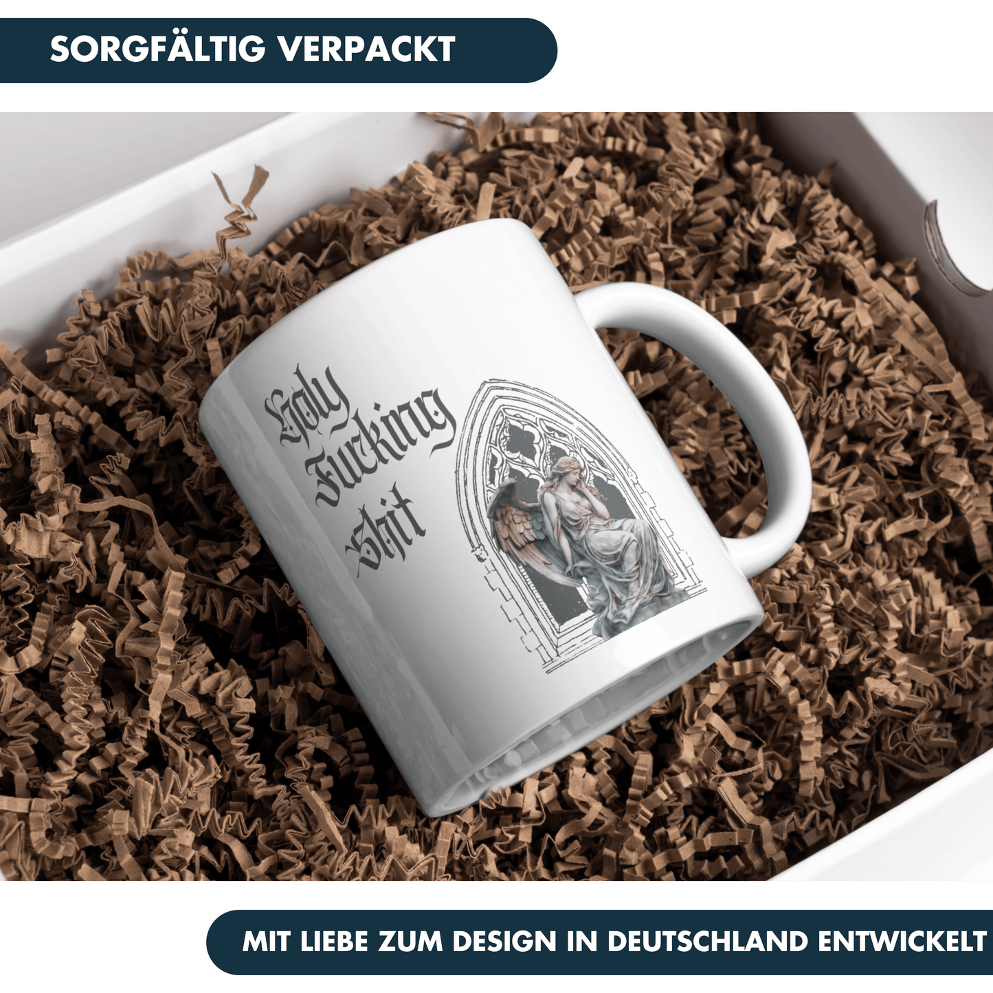 Holy Fucking Shit Engel Goth Kaffee Tasse