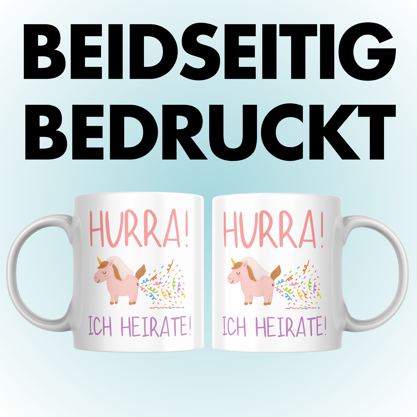 Hurra Ich Heirate Einhorn Braut Konfetti Pups Kaffee Tasse