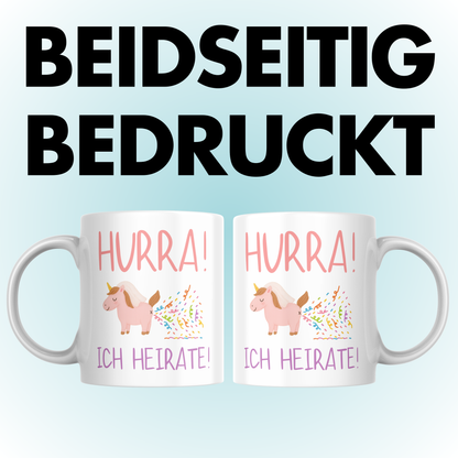 Hurra Ich Heirate Einhorn Braut Konfetti Pups Kaffee Tasse