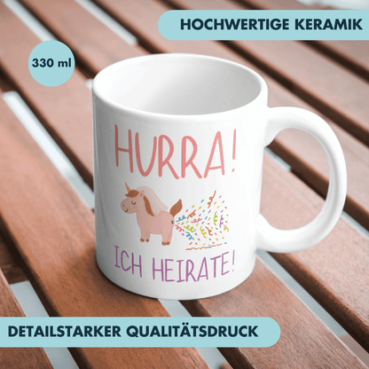 Hurra Ich Heirate Einhorn Braut Konfetti Pups Kaffee Tasse