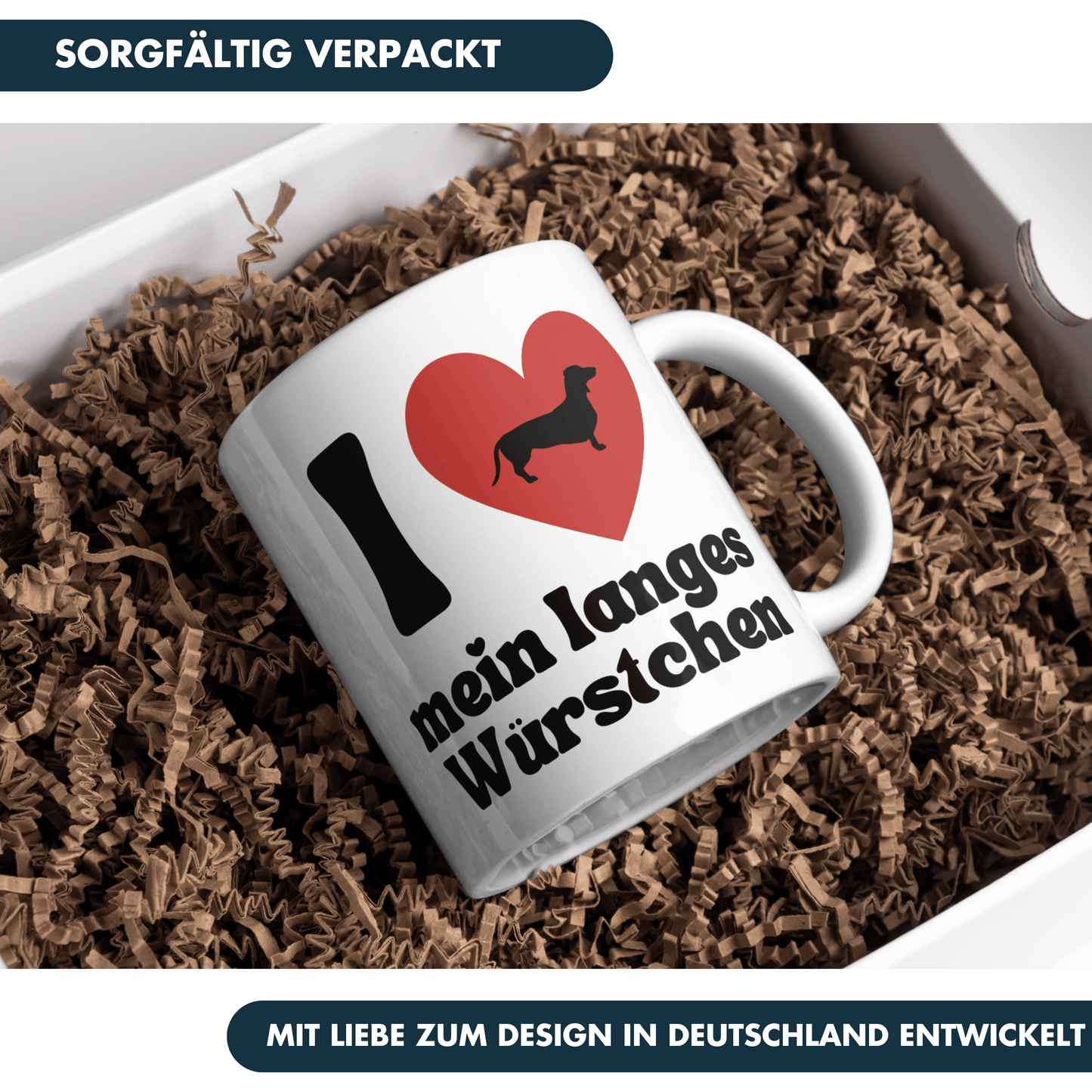 Ich Liebe Mein Langes Würstchen Dackel Kaffee Tasse