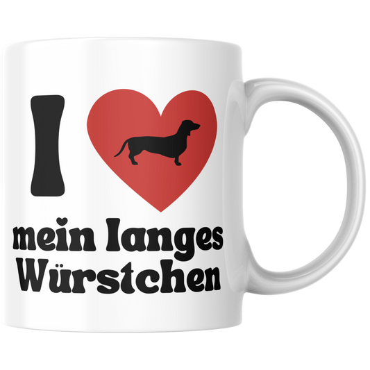 Ich Liebe Mein Langes Würstchen Dackel Kaffee Tasse