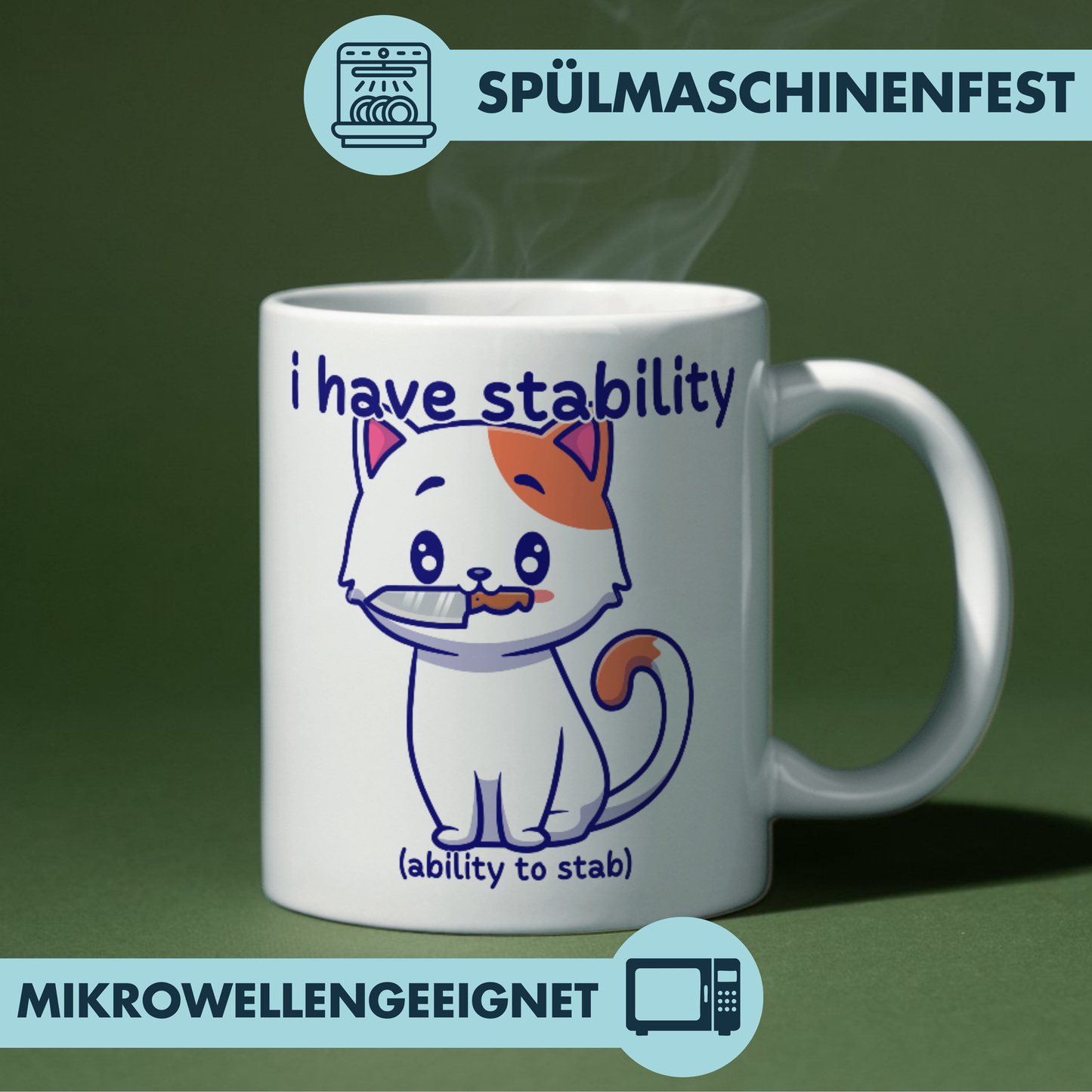 I Have Stability Ability To Stab Wortspiel Kaffee Tasse