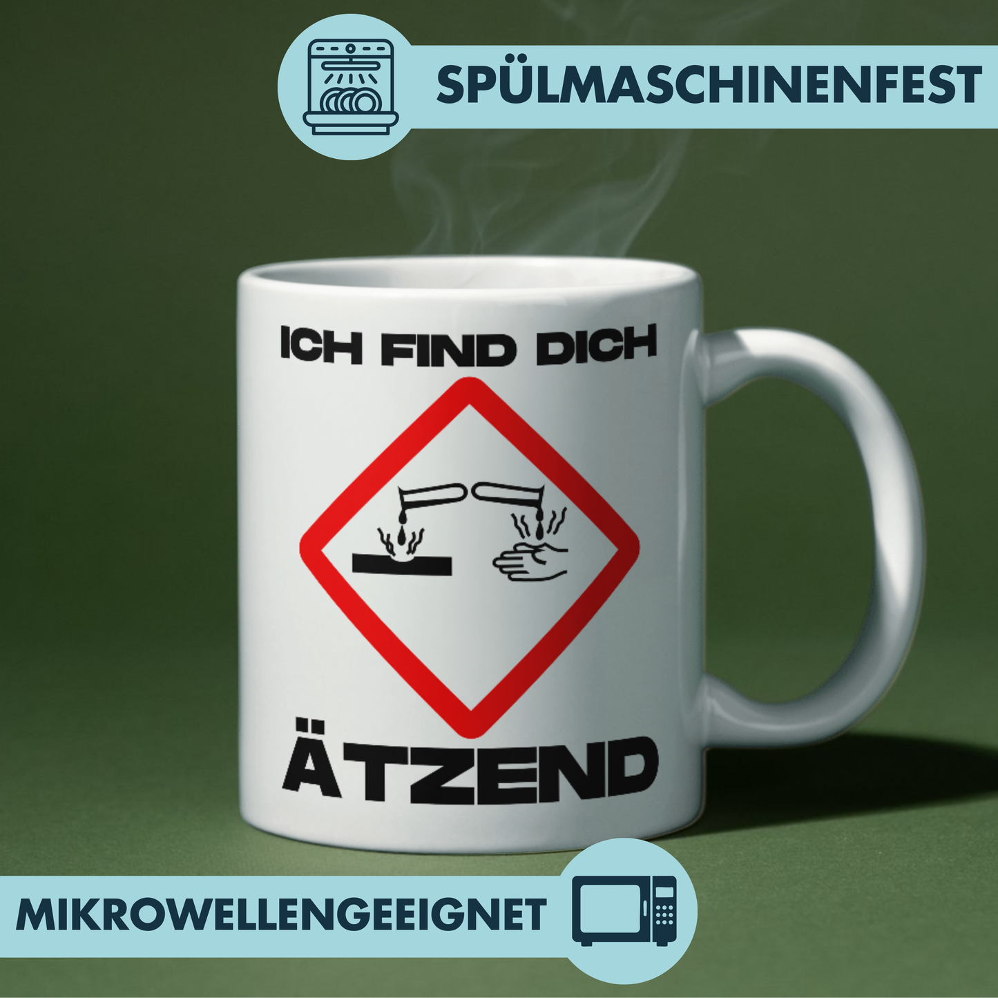 Ich Find Dich Ätzend Warnzeichen Chemie Kaffee Tasse