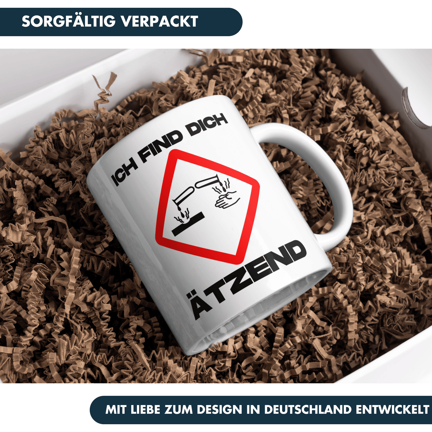 Ich Find Dich Ätzend Warnzeichen Chemie Kaffee Tasse