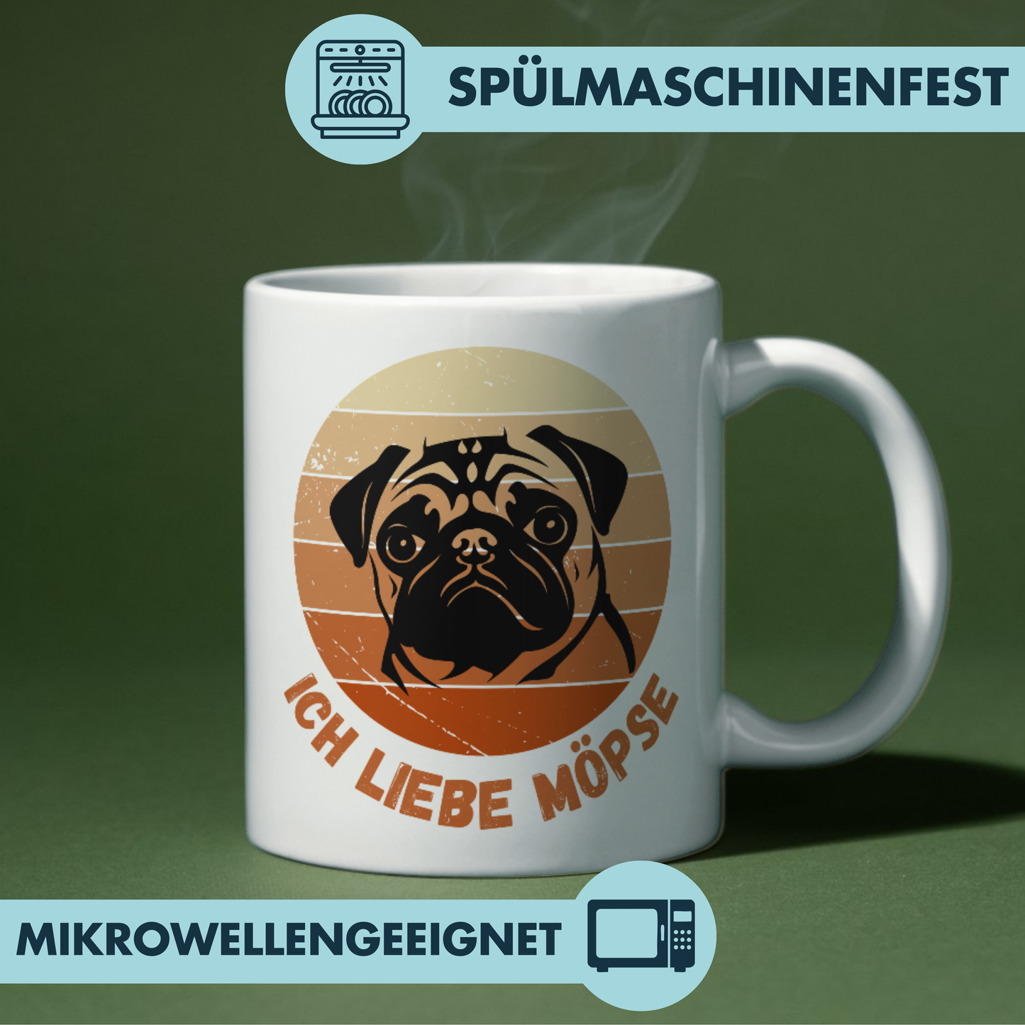 Ich Liebe Möpse Hund Zweideutig Kaffee Tasse