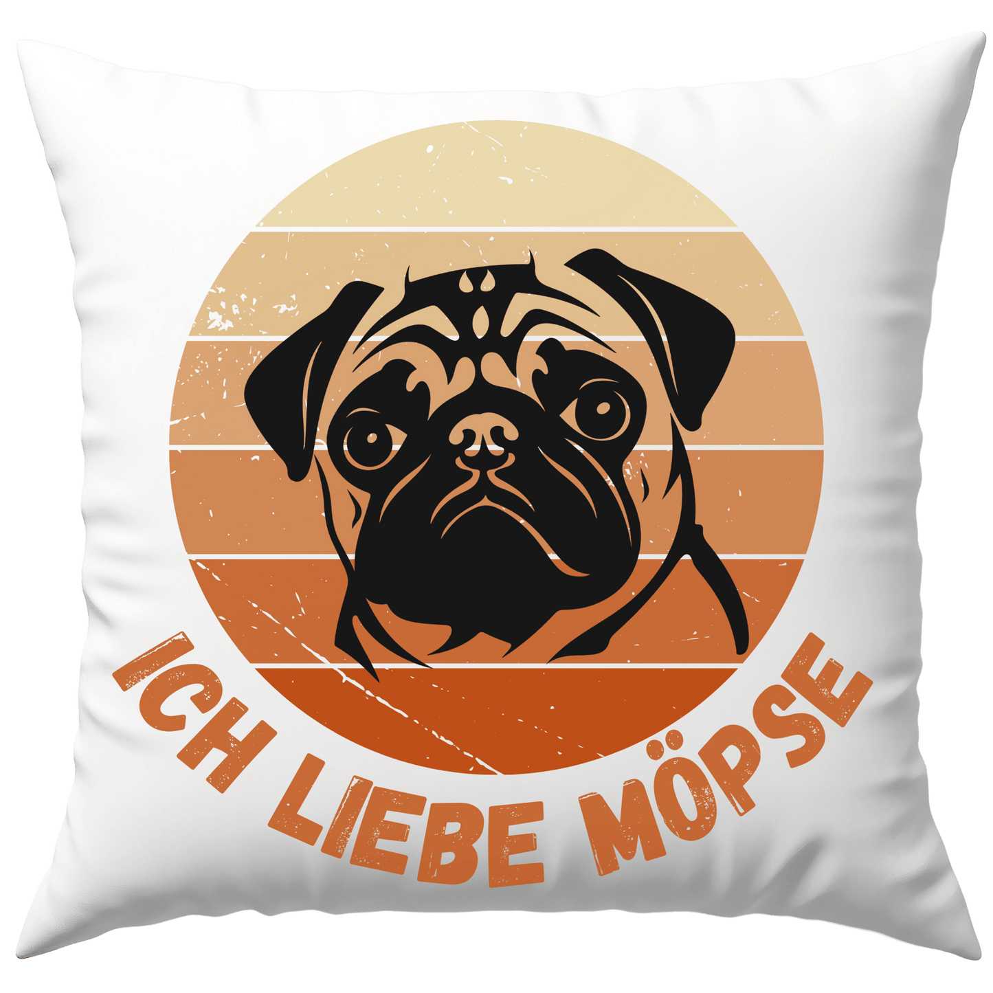 Ich Liebe Möpse Hund Mops Doppeldeutig Deko Kissen