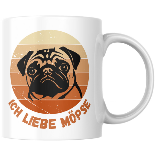 Ich Liebe Möpse Hund Zweideutig Kaffee Tasse