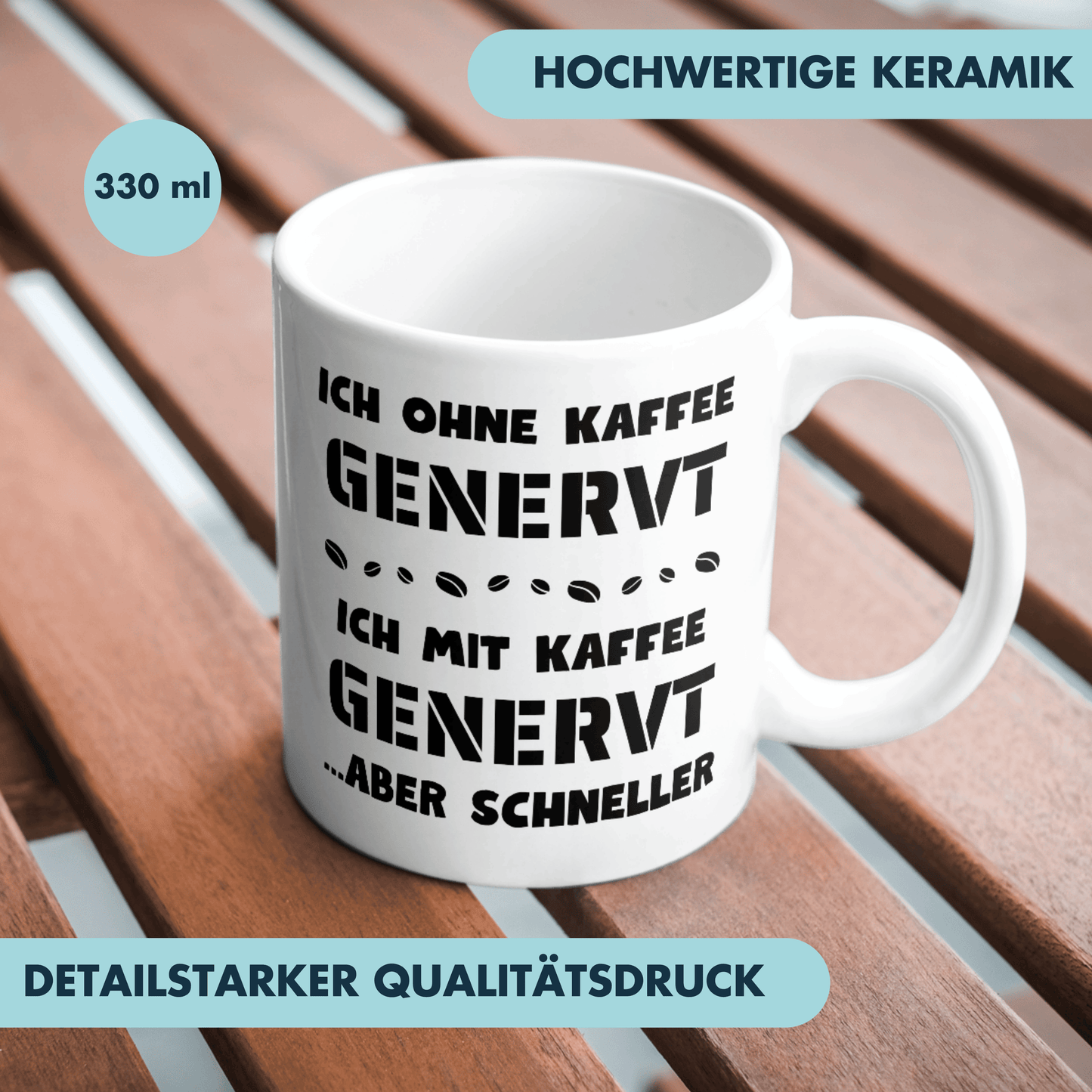 Ich Ohne Kaffee Gernevt Ich Mit Kaffee Genervt Aber Schneller Tasse