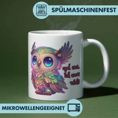 Egal Was Ich Wars Nicht Eule Kaffee Tasse