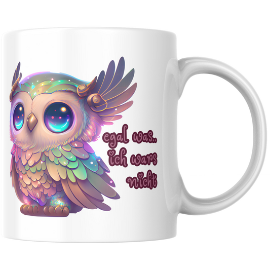 Egal Was Ich Wars Nicht Eule Kaffee Tasse