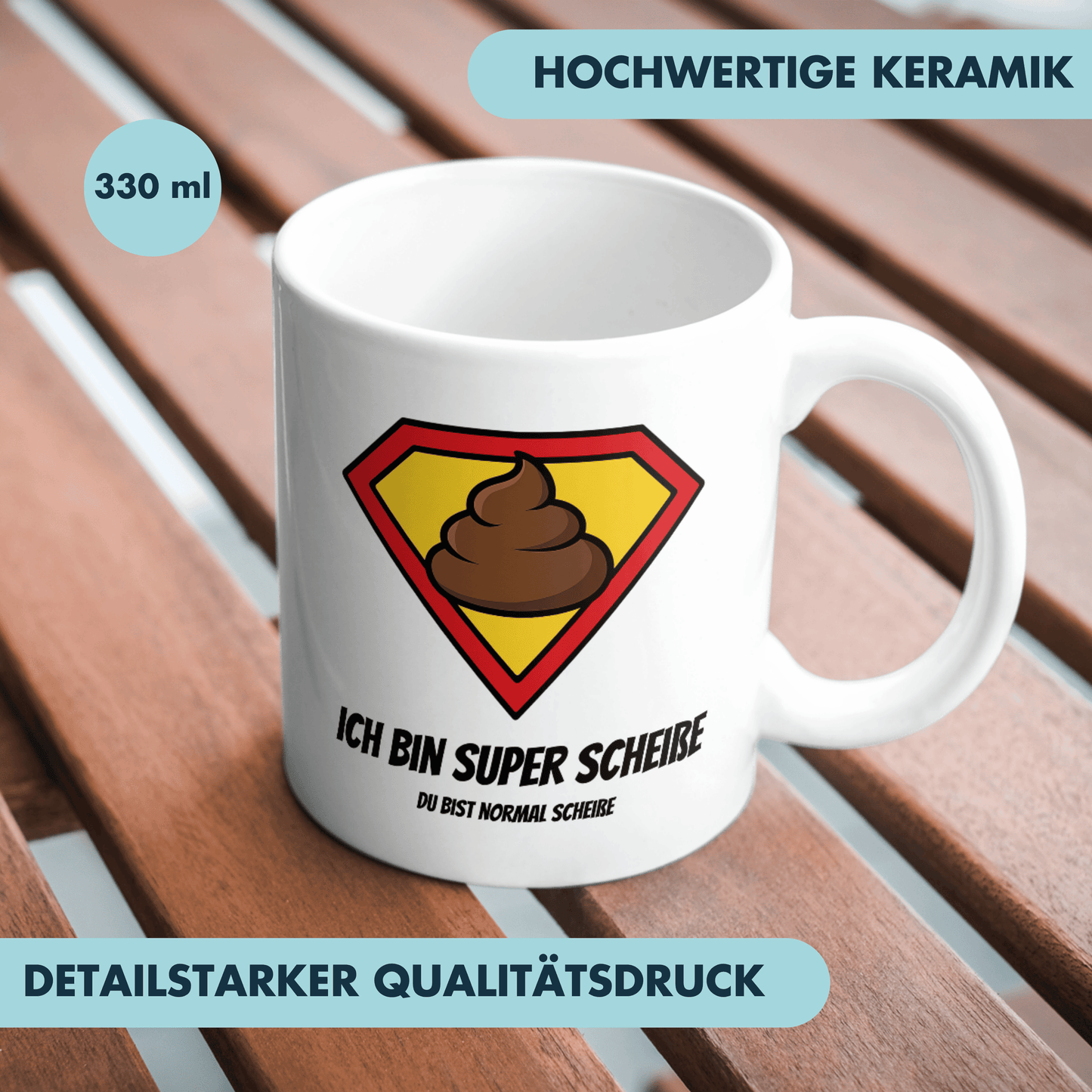 Ich Bin Super Scheiße Du Bist Normal Scheiße Kaffee Tasse
