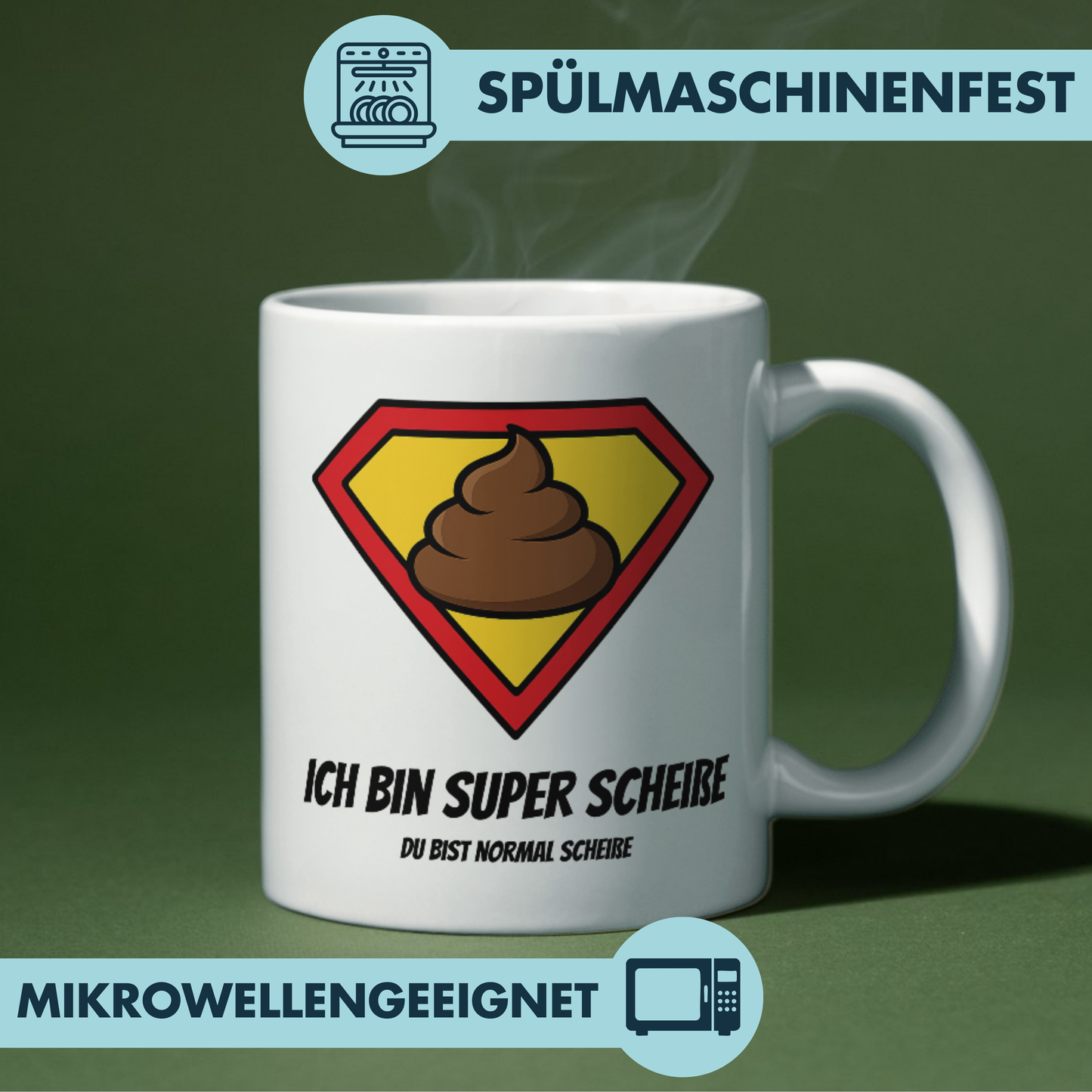 Ich Bin Super Scheiße Du Bist Normal Scheiße Kaffee Tasse