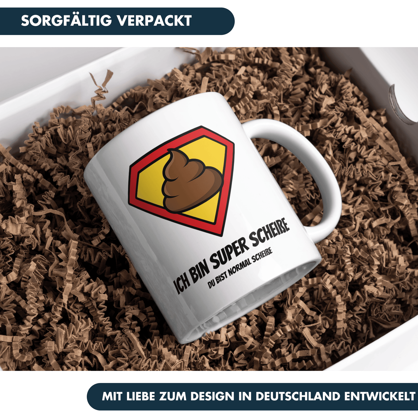 Ich Bin Super Scheiße Du Bist Normal Scheiße Kaffee Tasse