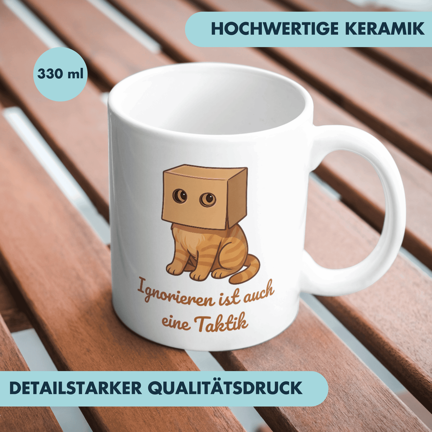 Ignorieren Ist Auch Eine Taktik Katze Kaffee Tasse