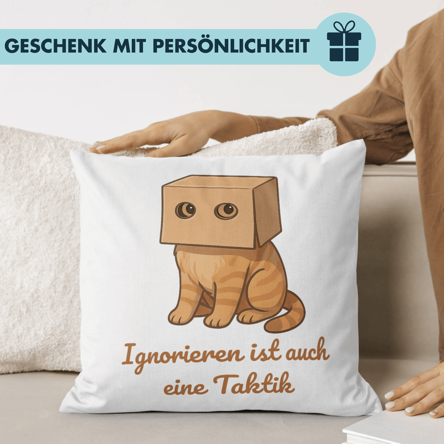 Ignorieren Ist Auch Eine Taktik Katze Deko Kissen