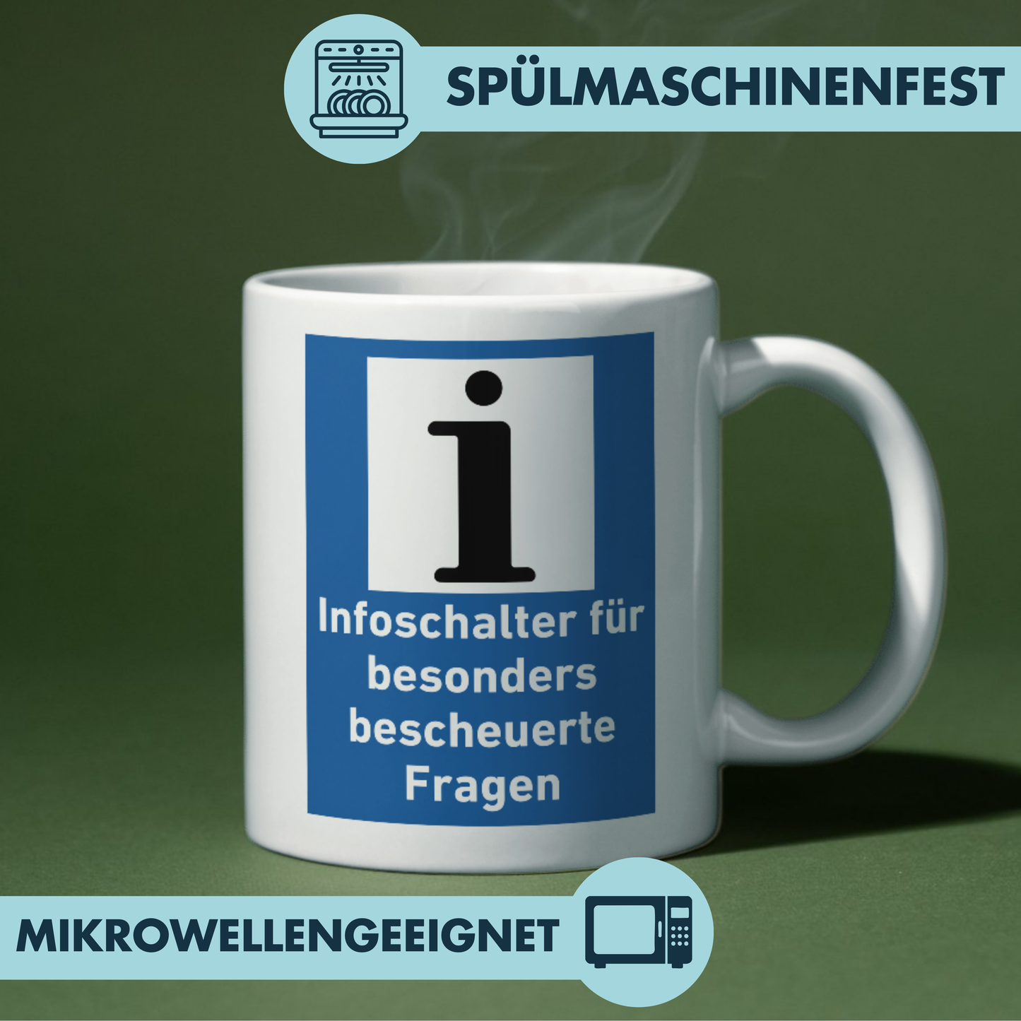 Infoschalter Für Besonders Bescheuerte Fragen Kaffee Tasse