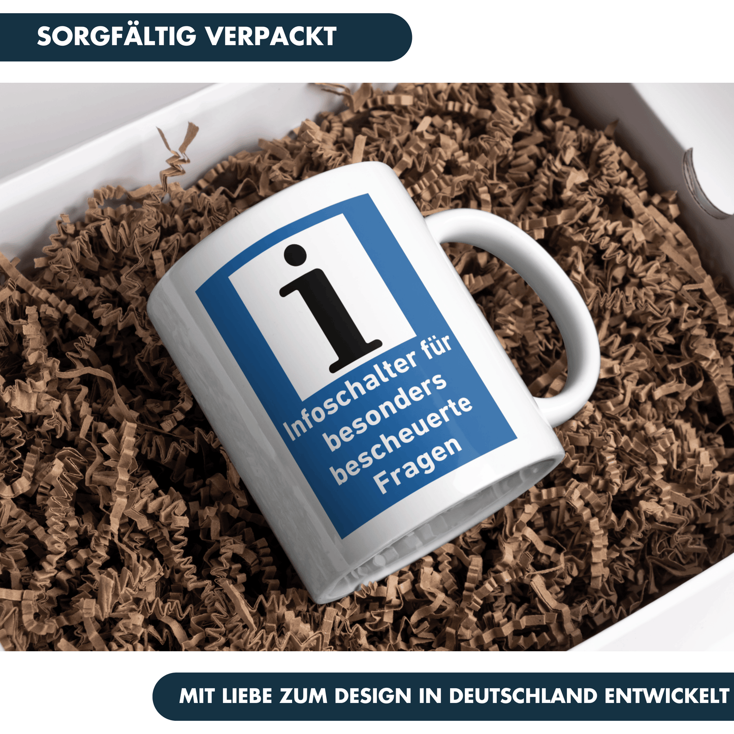 Infoschalter Für Besonders Bescheuerte Fragen Kaffee Tasse