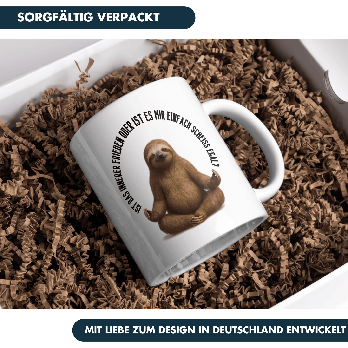 Ist Das Innerer Frieden Oder Ist Es Mir Einfach Scheiss Egal? Kaffee Tasse