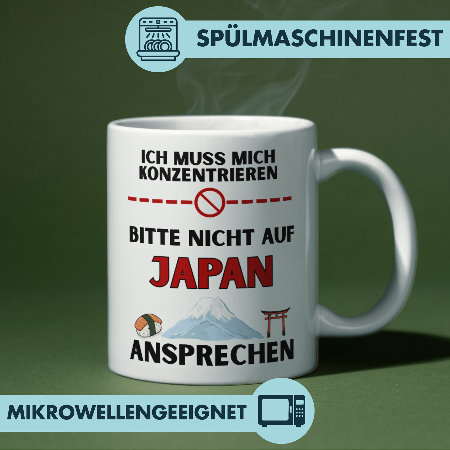Ich Muss Mich Konzentrieren Bitte Nicht Auf Japan Ansprechen Kaffee Tasse