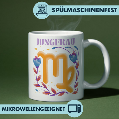 Jungfrau Virgo Sternzeichen Kaffee Tasse