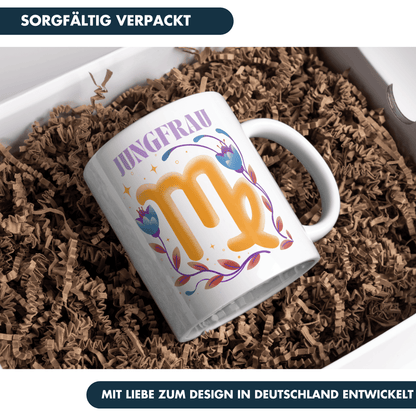 Jungfrau Virgo Sternzeichen Kaffee Tasse