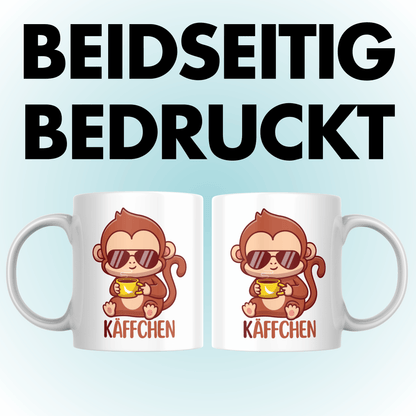 Käffchen Äffchen Affe Wortspiel Kaffee Tasse