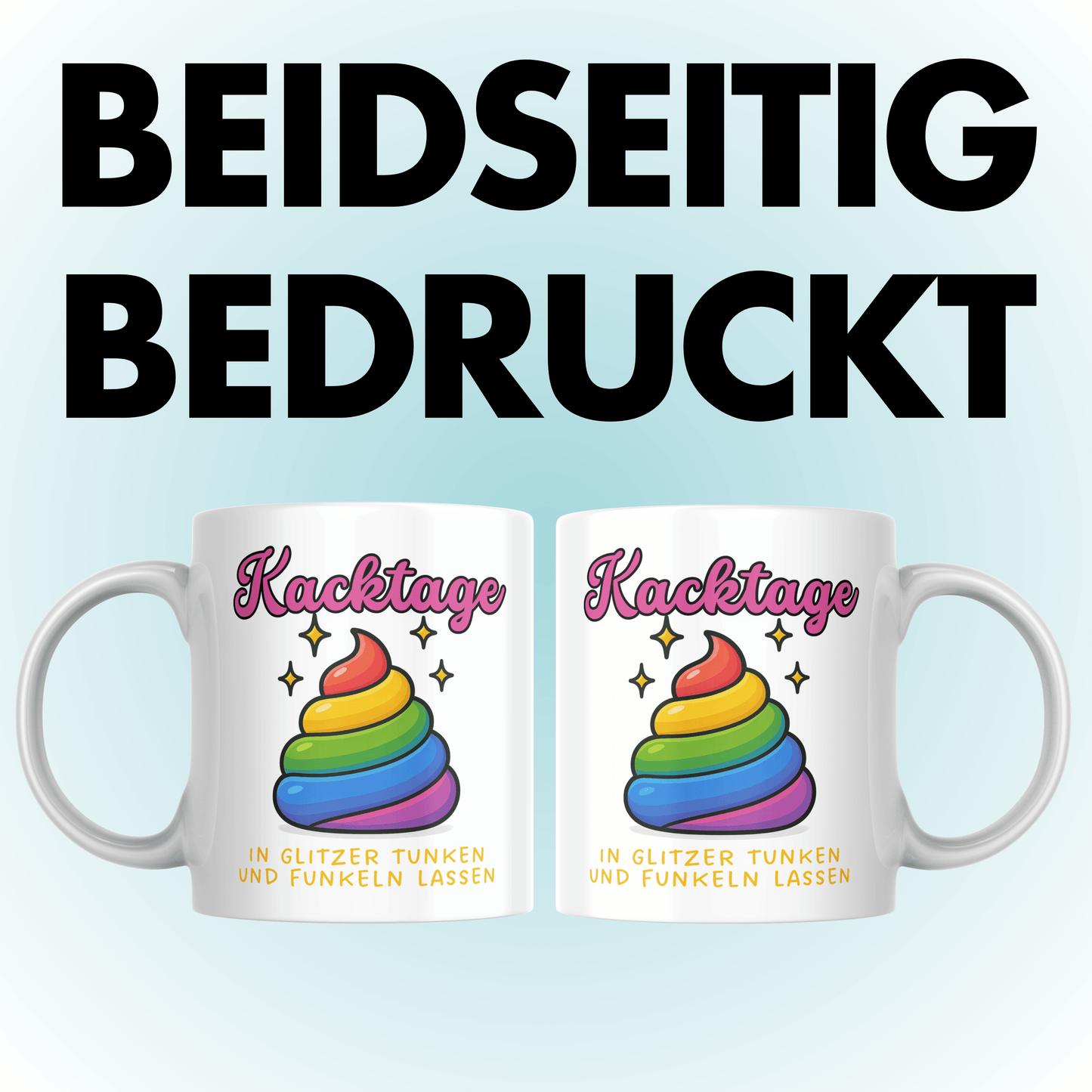 Kacktage In Glitzer Tunken Und Funkeln Lassen Kaffee Tasse
