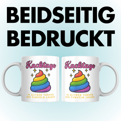 Kacktage In Glitzer Tunken Und Funkeln Lassen Kaffee Tasse