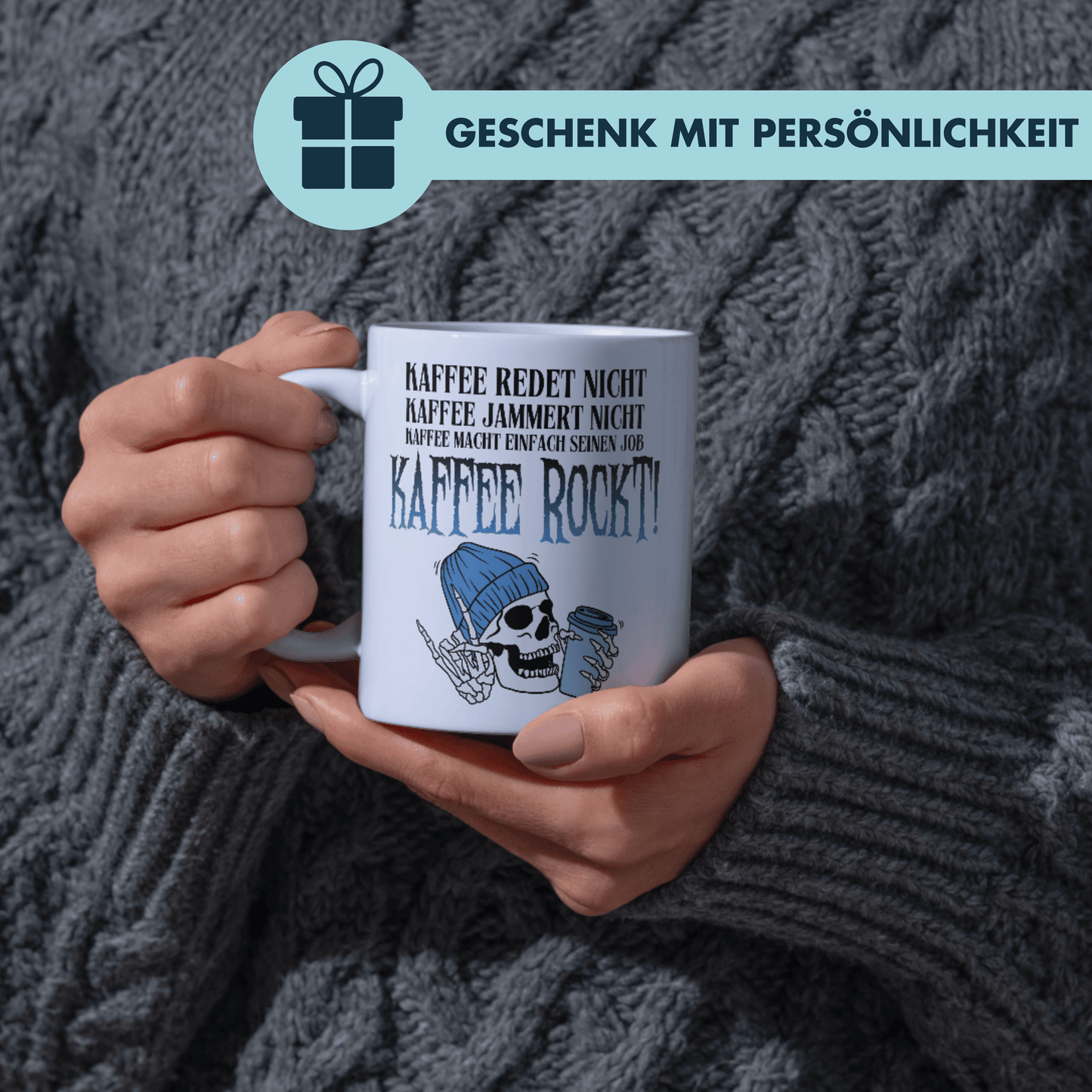 Kaffee Redet Nicht Jammert Nicht Macht Einfach Seinen Job Kaffee Rockt Rock Metal Tasse
