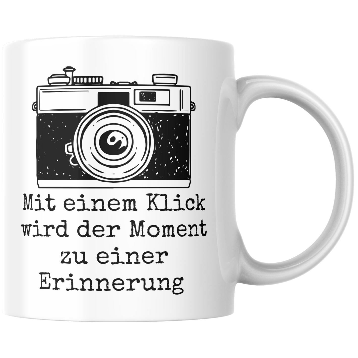 Kamera Mit Einem Klick Wird Der Moment Zu Einer Erinnerung Foto Kaffee Tasse